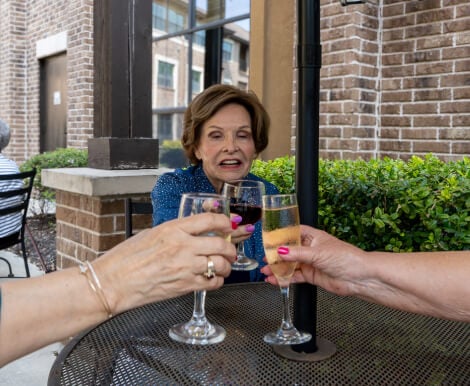 Happy Hour in Independent Living Facility for Senior Residents Happy Hour in Independent Living Facility for Senior Residents